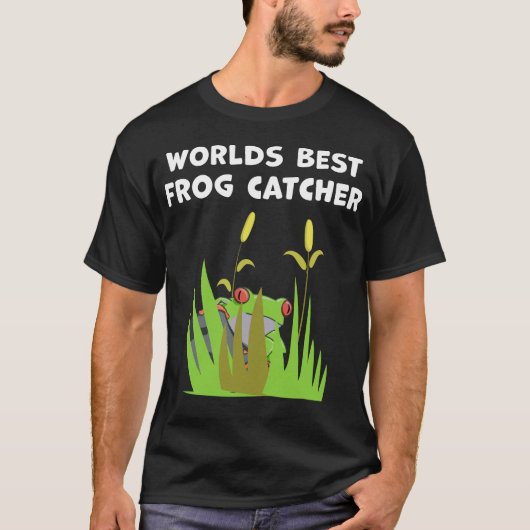 World Best Frog Catcher Gift Lago Amphibien T-Shirt (Vorderseite)