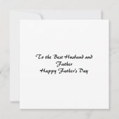 World Best Husband and Pater Foto Karte (Rückseite)