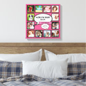 World Best Mama Fun Comic Book Pink Foto Leinwanddruck (Insitu (Schlafzimmer))