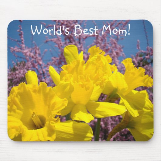 World Best Mama! Mousepad Spring Daffodische Blume (Vorne)