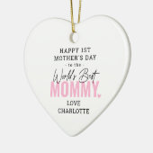 'World Best Mommy' 1. Mother's Day Keepake Keramik Ornament (Links)