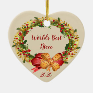 World Best Niece Antiquariat Weihnachten Keramik Ornament