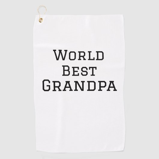 World Best Opa hinzufügen Namen Text Sport Text ei Golfhandtuch (Vorderseite)