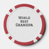 World Best Opa hinzufügen Namen Text Sport Text ei Pokerchips (Rückseite)