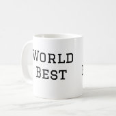 World Best Papa jemals Fett Name Text Sport Text Kaffeetasse (Vorderseite Links)