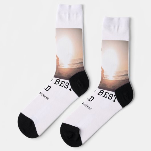 World Best Papa jemals Fett Name Text Sport Text Socken (Linkes Detail)