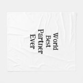 World best partner ever valentine's day lover gf fleecedecke (Vorderseite (Horizontal))