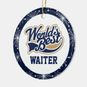 World Best Waiter Geschenk Keramik Ornament (Links)