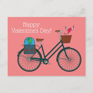 World Bike Happy Valentine's_Blush Postkarte
