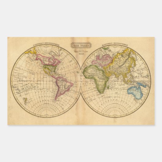 World by Worcester Rechteckiger Aufkleber (Vorderseite)