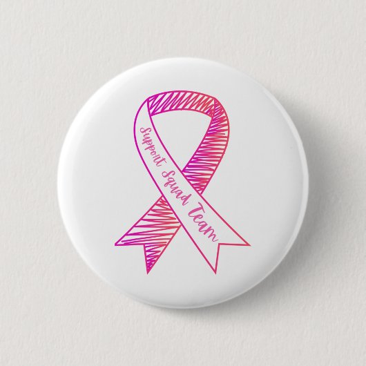 World Cancer Day Support Squad Team Brustkrebs Button (Vorderseite)