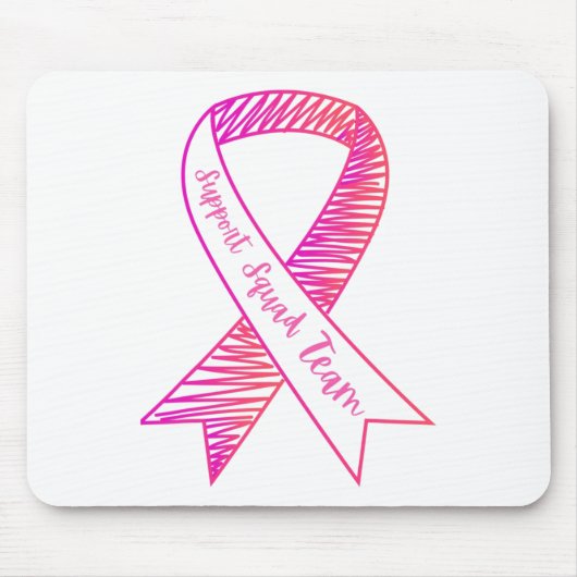 World Cancer Day Support Squad Team Brustkrebs Mousepad (Vorne)
