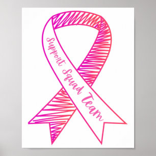 World Cancer Day Unterstützerteam Brustkrebs Poster
