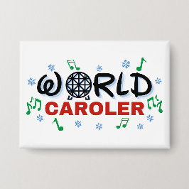 World Caroler mit grünen Musiknoten und blauem Sch Button