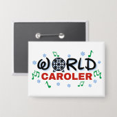World Caroler mit grünen Musiknoten und blauem Sch Button (Vorderseite/Rückseite)