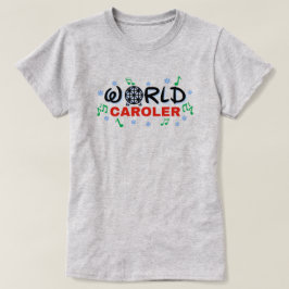 World Caroler mit grünen Musiknoten und blauem Sch T-Shirt