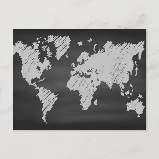 World Chalkboard Karte (Vorderseite)