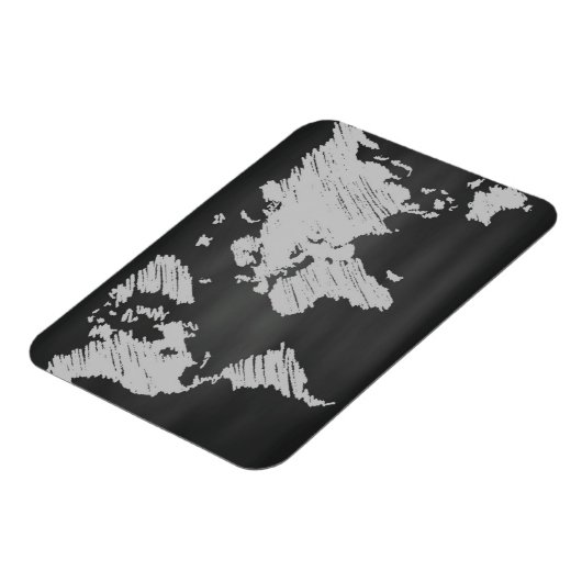 World Chalkboard Karte Magnet (Linke Seite)