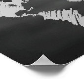 World Chalkboard Karte Poster (Ecke)