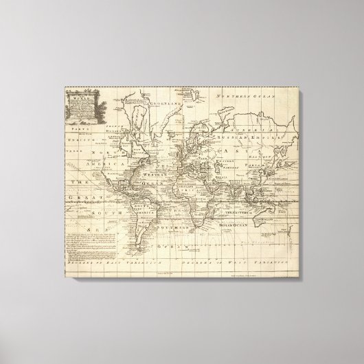 World Chart Leinwanddruck (Vorderseite)