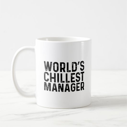 World Chillest Manager Funny Coworker Kaffeetasse (Links)