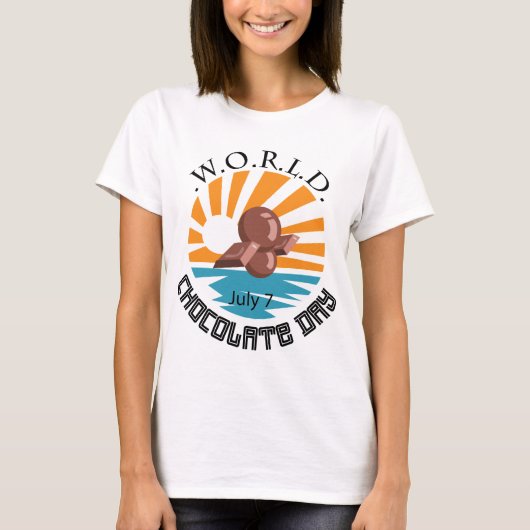 World Chocolate Day Sign T-Shirt (Vorderseite)