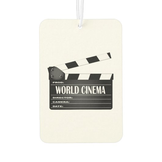 World Cinema Movie Clapperboard Autolufterfrischer (Rückseite)