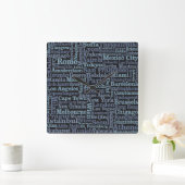 World Cities wall Clocks Quadratische Wanduhr (Zuhause)