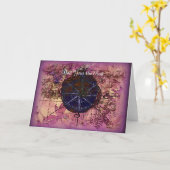 World Compass Vathers Day Card. Karte (Gelbe Blume)