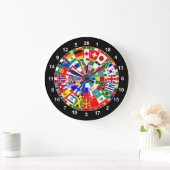 World Country Flag Darts Board game Travls Bulls Große Wanduhr (Zuhause)
