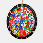 World Country Flag Darts Board game Travls Bulls Keramikornament (Links)