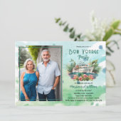 World Cruise Foto Bon Voyage Party Celebration Einladung (Stehend Vorderseite)