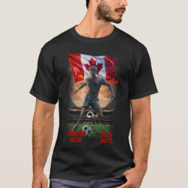 World Cup 2026 in Canada on a Black T-Shirt