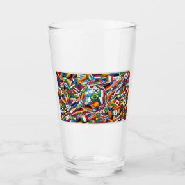World Cup 2026 Nations Flag Soccer Ball Glass Mug Glas