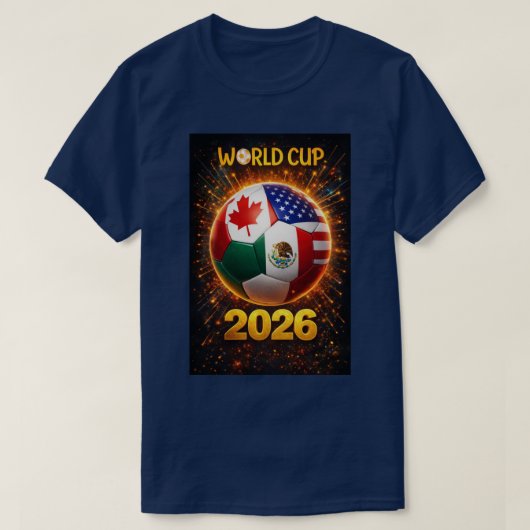 World Cup 2026 Shirt, Football Fan, FIFA 2026 Tee (Design vorne)