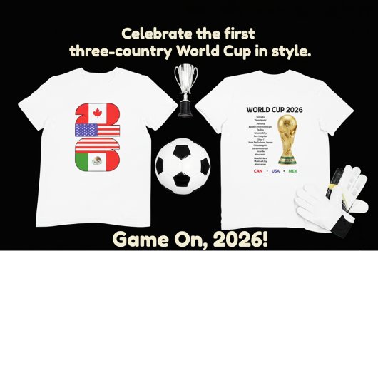 World Cup 2026 Youth| Can USA Mexico Soccer Host Tri-Blend Shirt