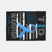 World Diabetes Awareness Blue Ribbon T1d Warrior T Fleecedecke (Vorderseite (Horizontal))