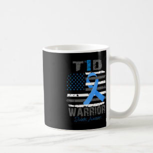 World Diabetes Awareness Blue Ribbon T1D Warrior T Kaffeetasse