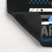 World Diabetes Awareness Blue Ribbon T1d Warrior T Mousepad (Ecke)