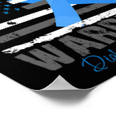 World Diabetes Awareness Blue Ribbon T1d Warrior T Poster (Ecke)