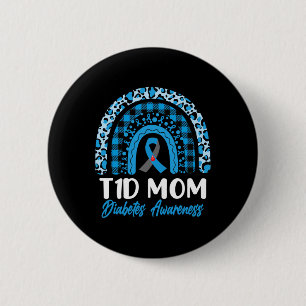 World Diabetes Awareness Day T1d Typ 1 Diabetes Button