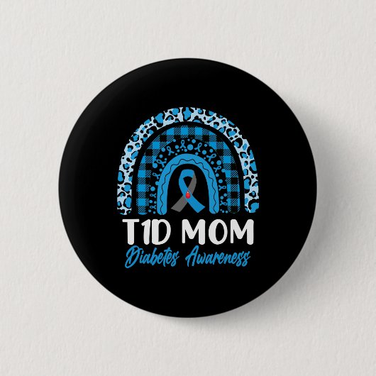 World Diabetes Awareness Day T1d Typ 1 Diabetes Button (Vorderseite)