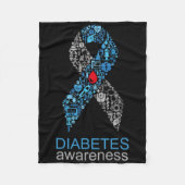 World Diabetes Day Diabetes Awareness Ribbon Fleecedecke (Vorderseite)