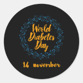 World Diabetes Day Runder Aufkleber (Vorderseite)