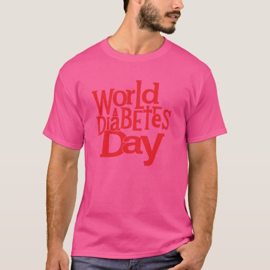 World Diabetes Day Silhouette Vector Illustration T-Shirt (Vorderseite)