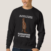 world does revolve around kangaroos kangaroo sweatshirt (Vorderseite)