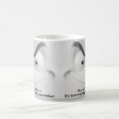World Domination Add Name Message, Expressive Face Kaffeetasse (Mittel)