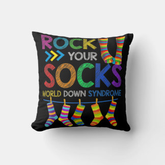World Down Syndrom Day Rock Your Socks Awareness Kissen