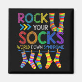World Down Syndrom Day Rock Your Socks Awareness Magnet (Vorne)
