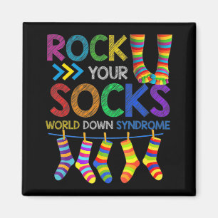 World Down Syndrom Day Rock Your Socks Awareness Magnet
